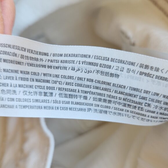 Abercrombie & Fitch The Dad Curve Love Crossover Overlap Jeans Button-Fly Ivory - Picture 10 of 10